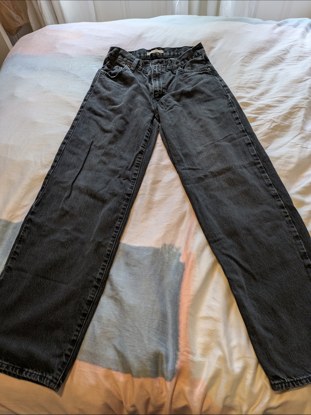 Levi's Black Baggy Dad Jeans